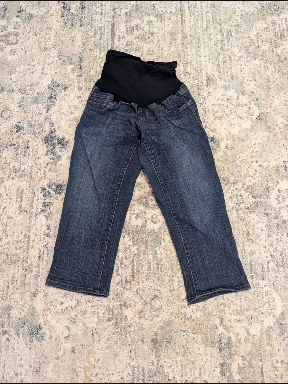 Oh Baby by Motherhood Dark Blue Maternity Cropped Jeans